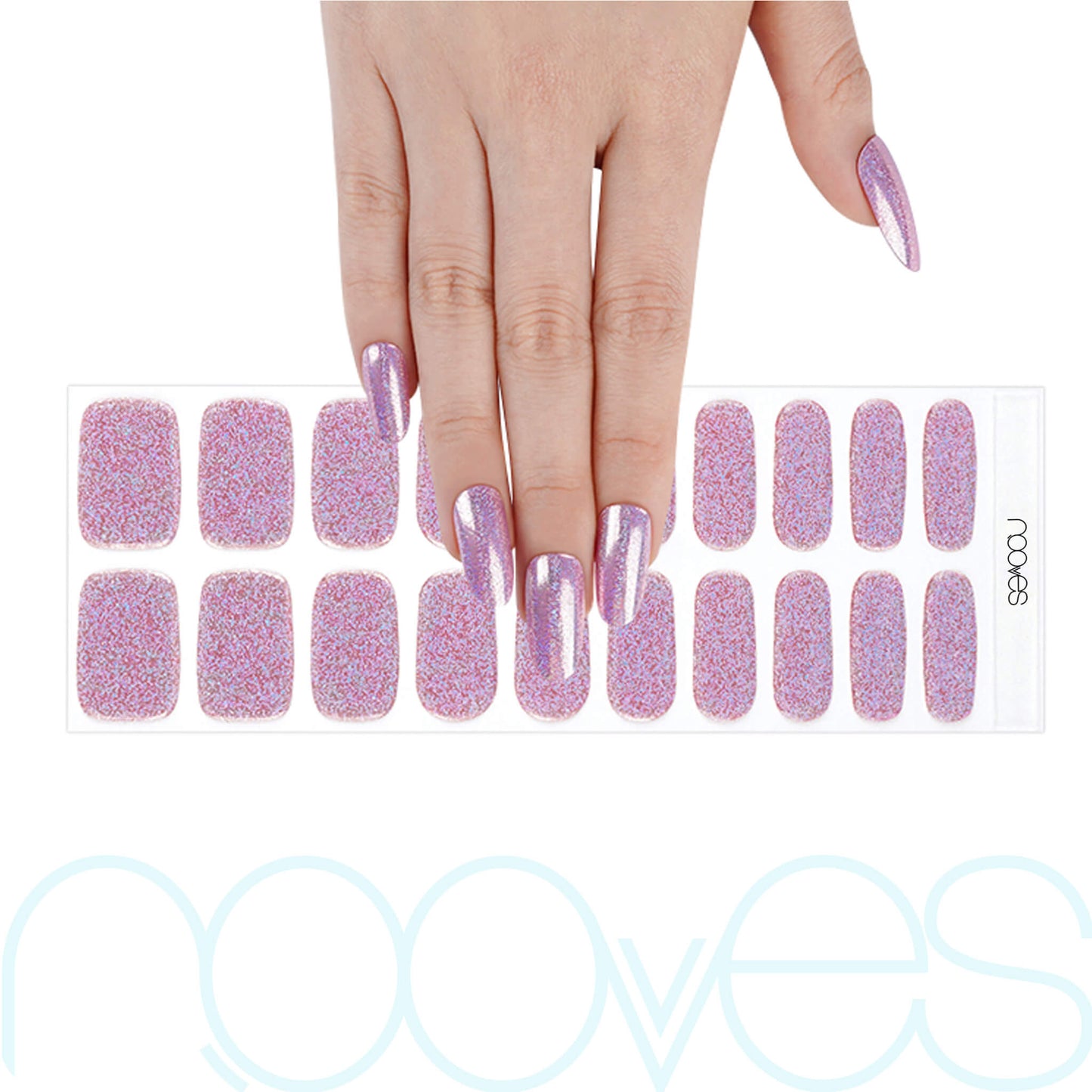 Láminas de Gel - Sparkling Pink - Nooves Nails