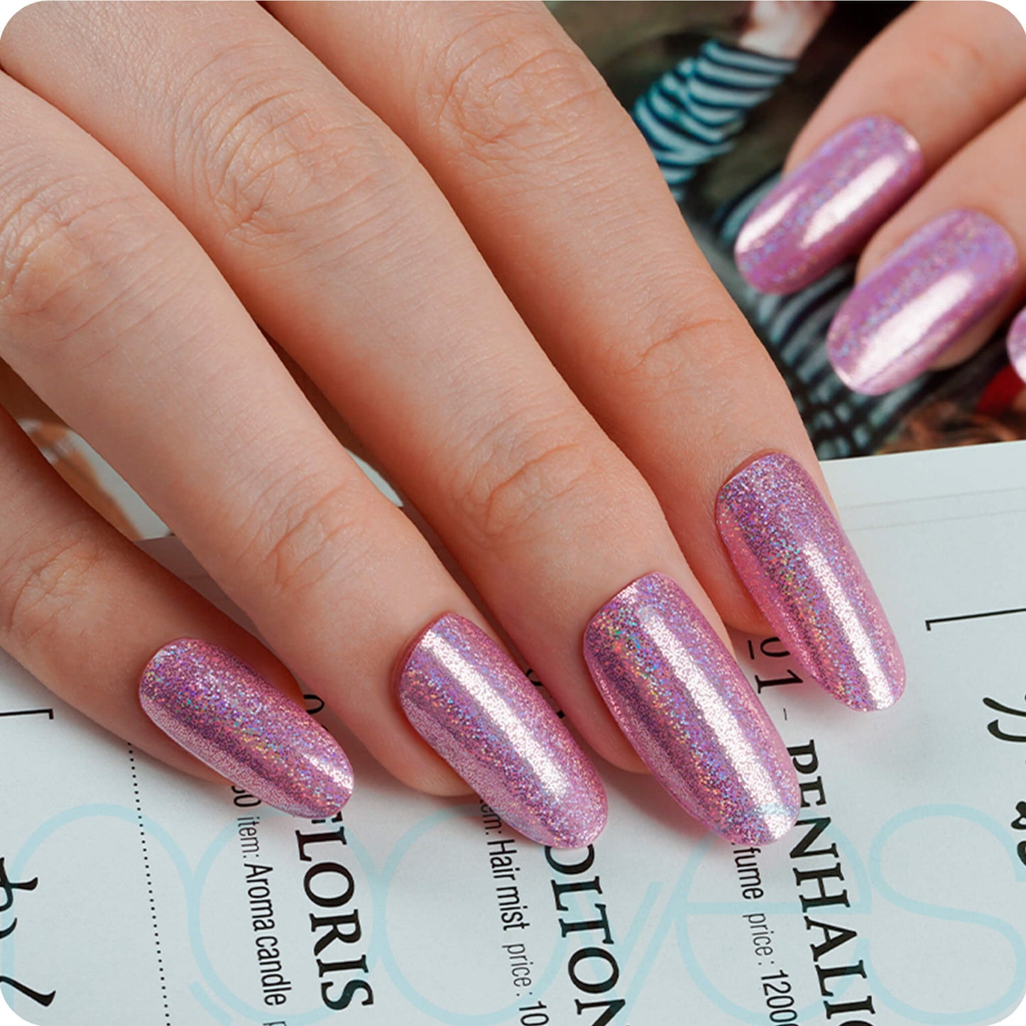 Láminas de Gel - Sparkling Pink - Nooves Nails