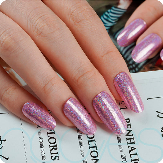 Láminas de Gel - Sparkling Pink - Nooves Nails